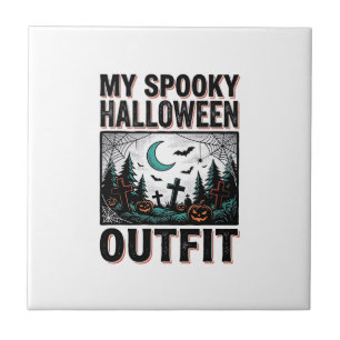 Carreau Costume Halloween effrayant Vintage Graveyard Tee_