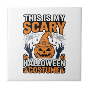 Carreau Costume Halloween Épouvantable Chapeau de Sorcière