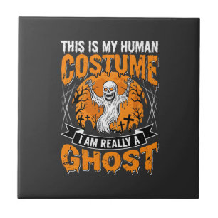 Carreau Costume Humain Halloween Fantôme Squelette Graphiq