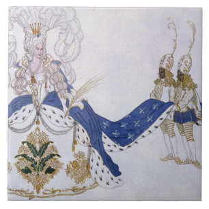 Carreau Costumez la conception pour la reine et ses pages,
