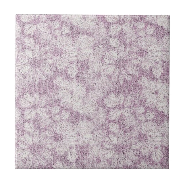 Carreau Cottage Campagnard Velouté Lilas Daisy (Devant)