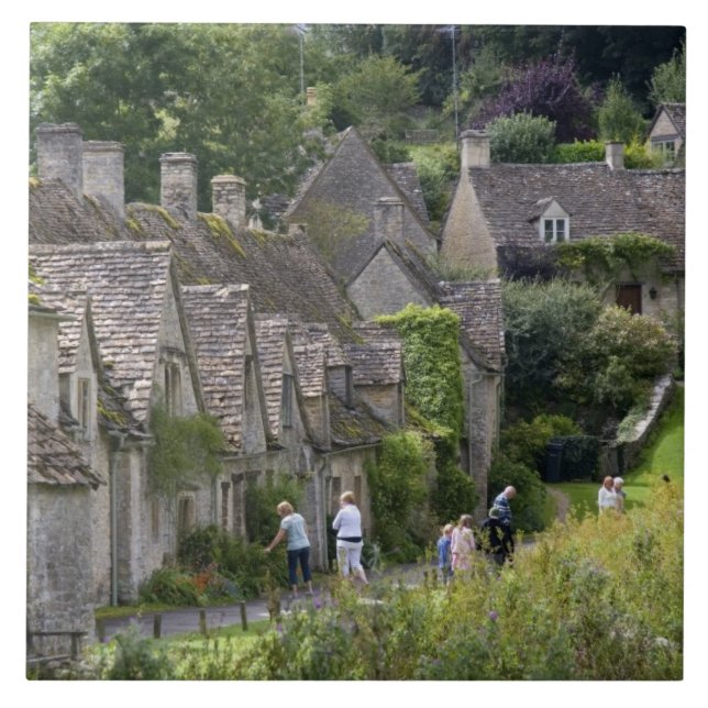 Carreau cottages en pierre de Cotswold dans le village de (Devant)