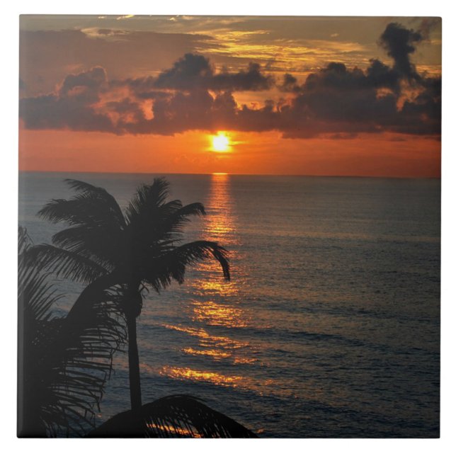 Carreau Coucher de soleil de Cancun (Devant)