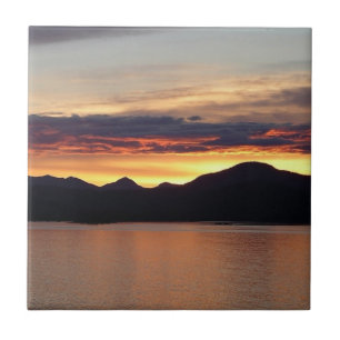 Carreau Coucher de soleil en Alaska I Photographie de l'Al