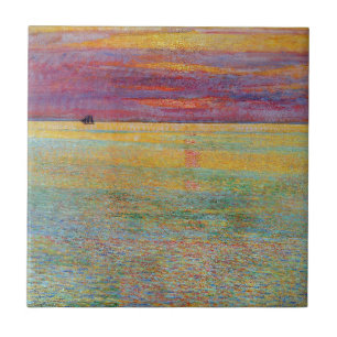 Carreau Coucher de soleil en mer (par Childe Hassam)