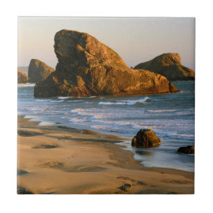 Carreau Coucher de soleil, Meyers Beach, Oregon, États-Uni