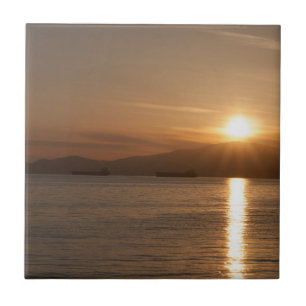 Carreau Coucher de soleil sur la baie de Vancouver - Canad
