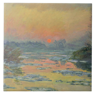 Carreau Coucher de soleil sur la Seine en hiver (Claude Mo