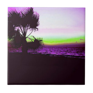Carreau Coucher du soleil tropical