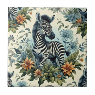 Carreau Couleur d'eau Vintage pour bébé Zebra