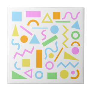 Carreau Couleur du Motif de forme de style des années 80 s