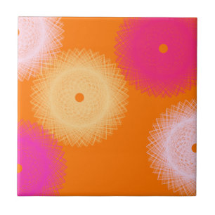 Carreau couleur pop orange et rose