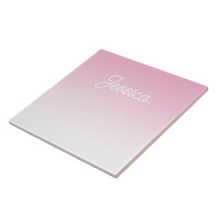 Carreau Couleur rose clair ombrée (modifiable) et votre te