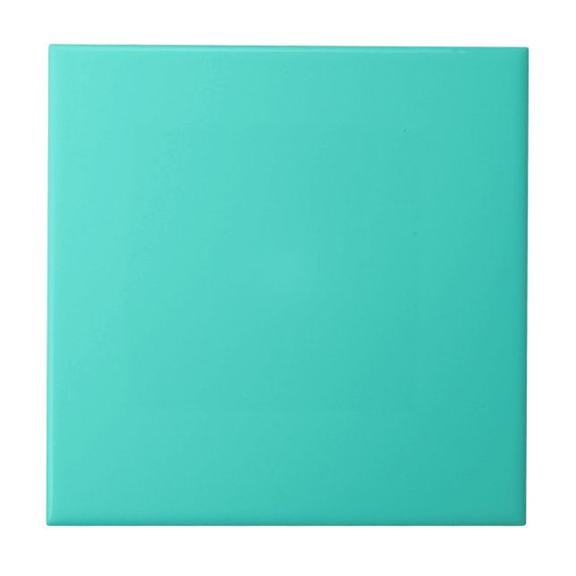 Carreau Couleur solide bleu-vert turquoise (Devant)
