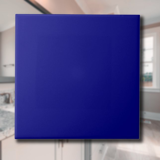 Carreau Couleur uni bleu marine | Classique | Élégant (Créateur téléchargé)