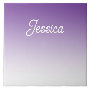 Carreau Couleur violette ombrée (modifiable) et votre text