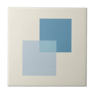 Carreau Couleurs Abstraites modernes de bleu, design minim