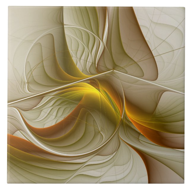 Carreau Couleurs des métaux précieux, art fractal Abstrait (Devant)