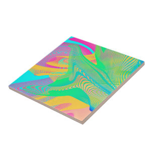Carreau COULEURS FLUO - Art Fractal -