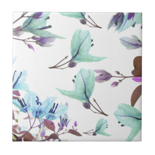 Carreau Couleurs pastel Bougainvilliers bleu pâle Fleurs 