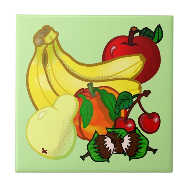 Carreau Couleurs vives de fruits Magnifique cuisine (Devant)