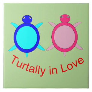 Carreau Couple de tortue mignonne