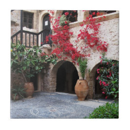 Carreau Cour CRÈTE GRÈCE d'église de monastère de Toplou