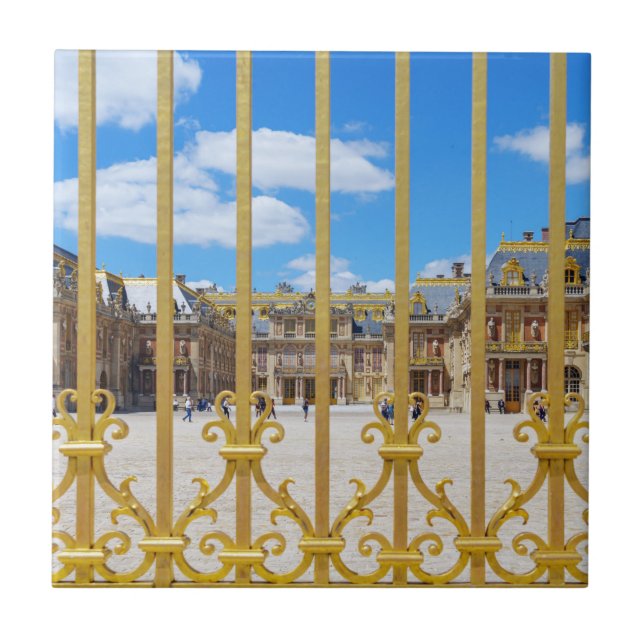 Carreau Cour du château de Versailles par la porte (Devant)