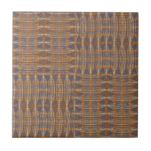 Carreau Courbes et points de maïs Neutres en vannerie