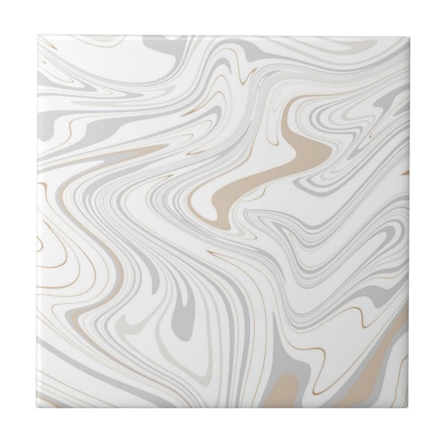 Carreau Courbes modernes design Marbre blanc gris beige 4- (Devant)