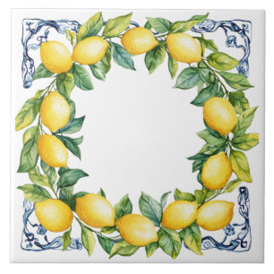 Carreau Couronne de citron jaune méditerranéen rustique to