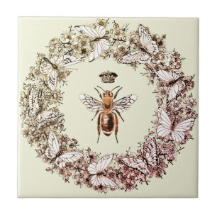 Carreau Couronne de papillon de la reine Vintage moderne