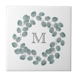 Carreau Couronne d'eucalyptus en argent