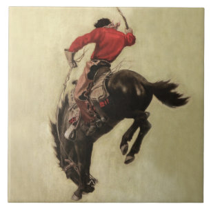 Carreau Couverture du magazine « Bucking Bronco » par NC W