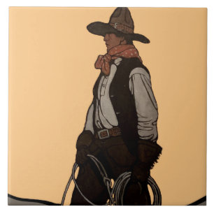 Carreau Couverture du magazine Cowboy par NC Wyeth