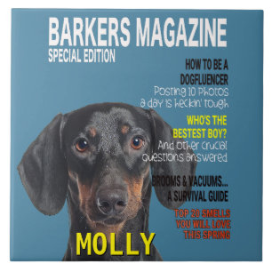 Carreau Couverture du magazine Dachshund Parody