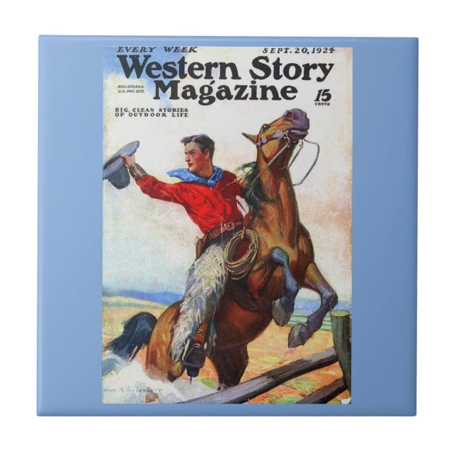 Carreau Couverture du magazine Western Story 1924 (Devant)