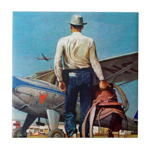 Carreau Cowboy de vol par Mead Schaeffer