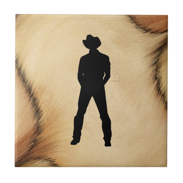 Carreau Cowboy sur Cowhide (Devant)