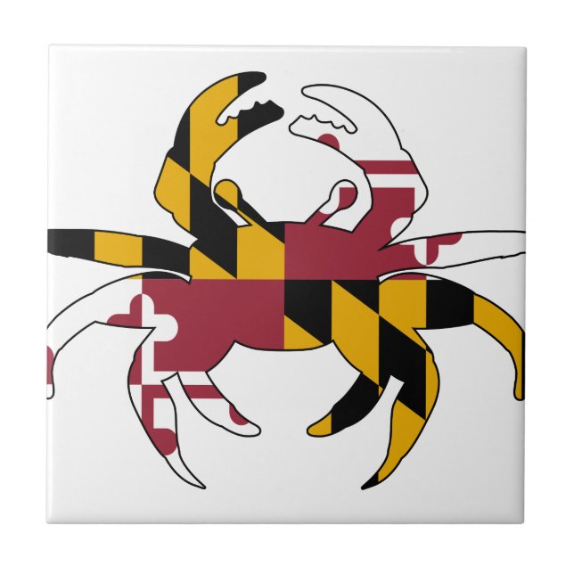 Carreau Crabe de drapeau du Maryland (Devant)