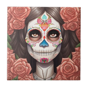 Carreau Crâne à sucre - Femme en maquillage