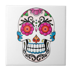 Carreau Crâne à sucre - Jour des Morts, Tatouage, Mexique