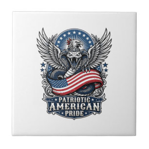 Carreau Crâne de serpent patriotique Liberté Bête Hybride