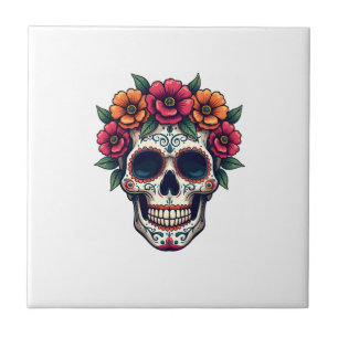 Carreau Crâne de sucre Jour des morts � Dia de los Muertos