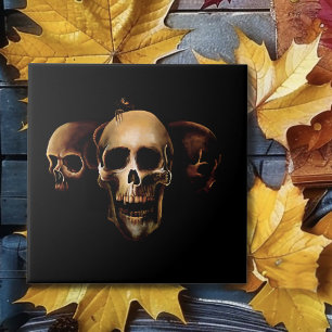 Carreau Crânes humains noirs