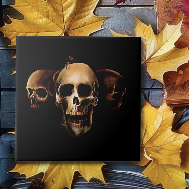 Carreau Crânes humains noirs (Créateur téléchargé)