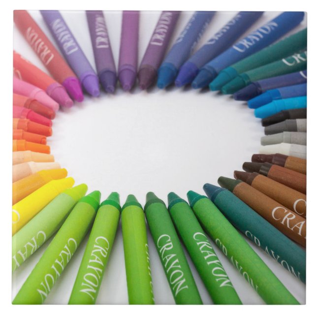 Carreau Crayons colorés de craie (Devant)