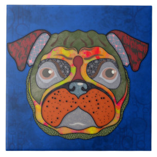 Carreau Crazy Carlin chien visage Carrelage en céramique