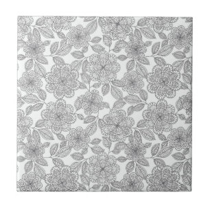 CARREAU CREAM-GRAY-FLORAL
