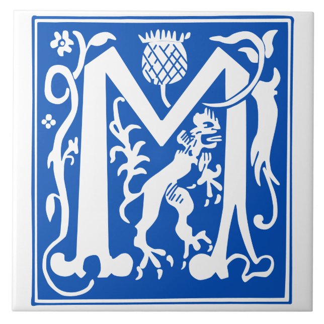 Carreau Créatures mythiques du XVIe siècle M (Devant)